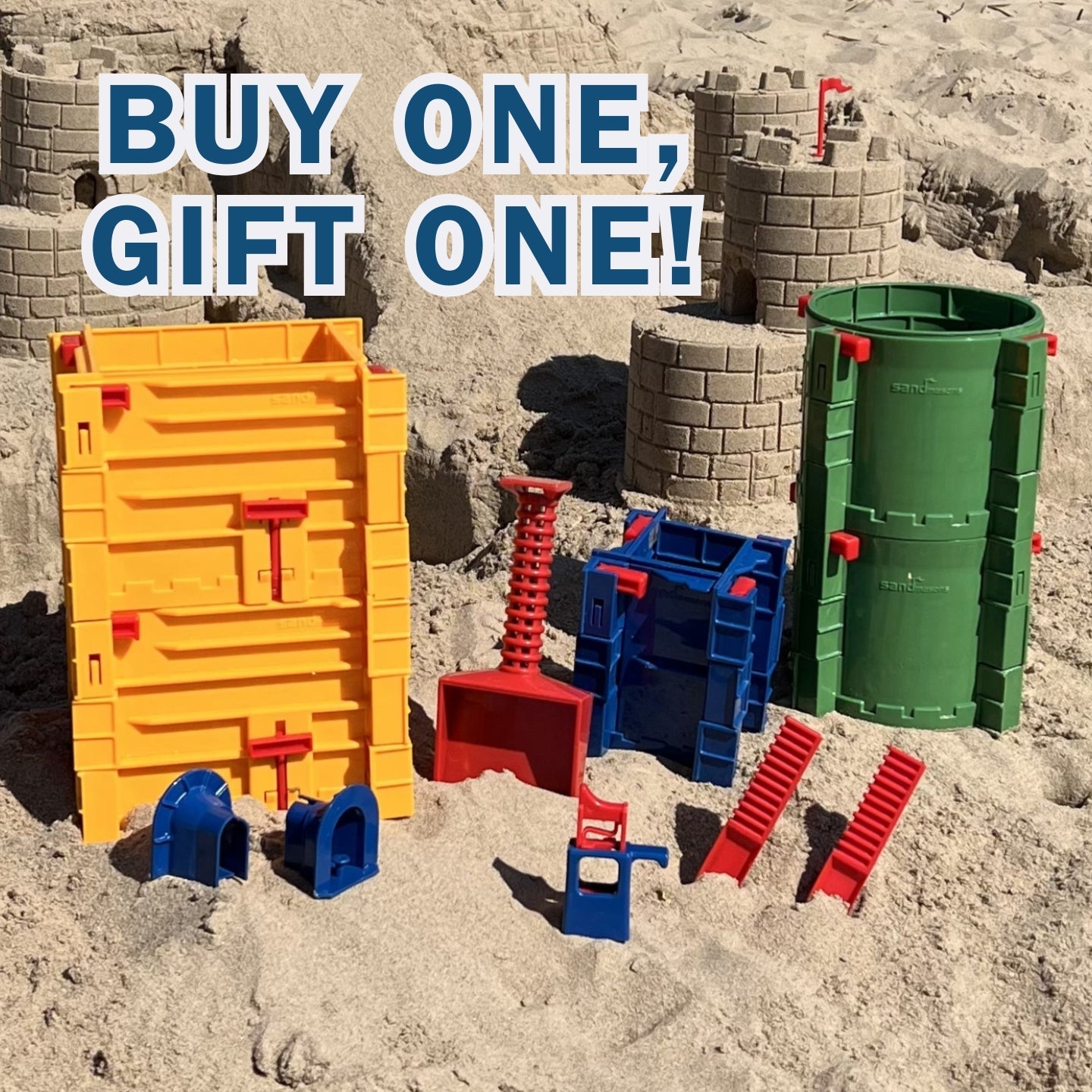 Sandmasons Sandcastle Kit Master Kit Buy One Gift One Bundle – complete sand and snow castle building sets perfect for gifting.