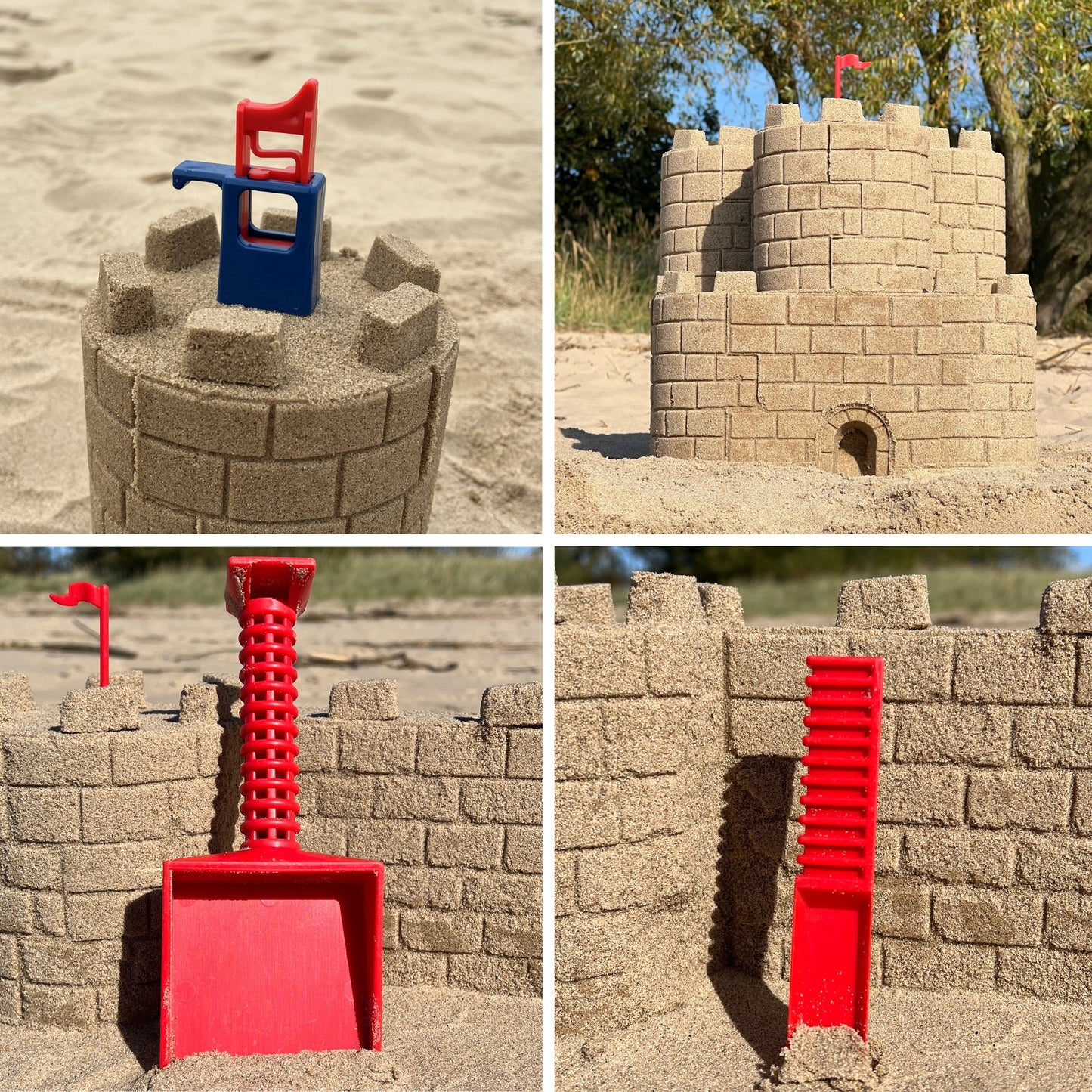 Sandmasons Sandcastle Kit Accessory Pack – includes Brickmaker, Carver, and Shovel for detailed sand and snow castle building.